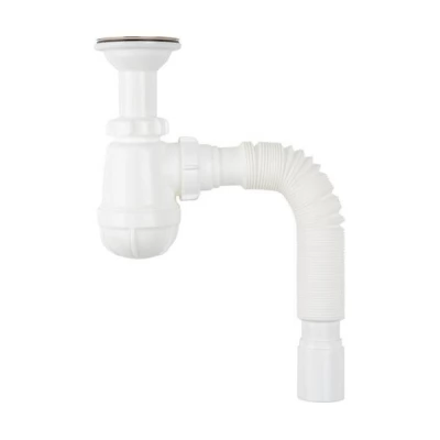 Sifon p/u chiuveta 1 1/4"x40 cu extensie si racord flexibil 40/50 Aquant