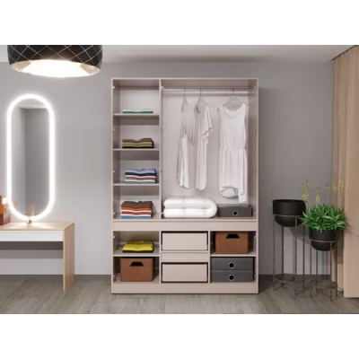 dulap-pentru-haine-bayro-harmony-1500x2200x500-cu-sertare-gri-piatra-thumb-2