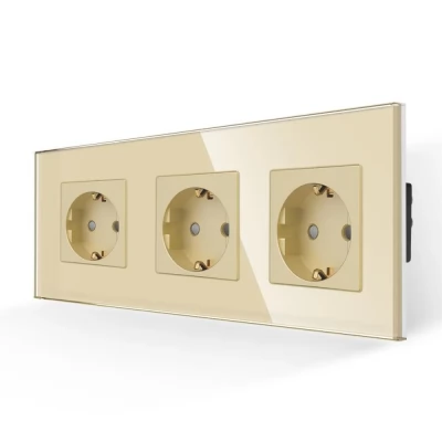 Priza GOLD, tripla /16A/86x228mm / Caligate-thumb-2