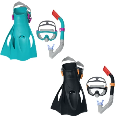 Set de înot (labe, mască, snorkel), 14+, 2 culori