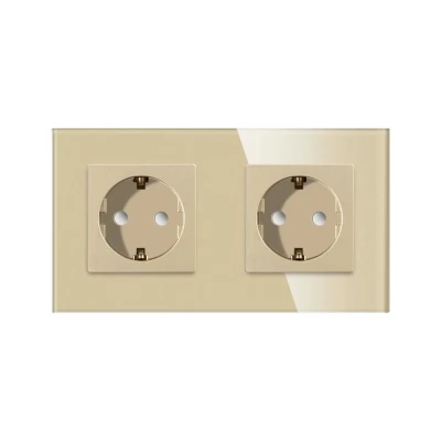 Priza GOLD, dubla, 16A/86x157mm / Caligate-thumb-2