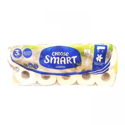 Hirtie igienica 3 str. 1*10 alb SMART