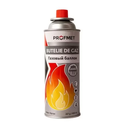 Butelie de gaz, butan 450ml, tip colier