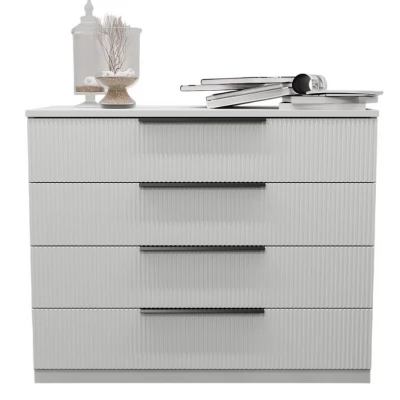 Comodă Bayro Murano 1000x810x450 MDF 18mm Positano alb mat