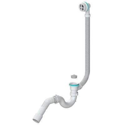 Sifon cada 1 1/2x40 S-TIP,grila din plastic cu preaplin si furtun gofrat 40/50 SOLOPLAST