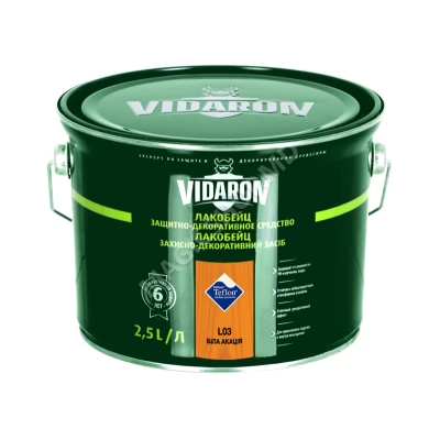 Lac VIDARON L03 salcim 2,5L, lac-bait pt lemn.