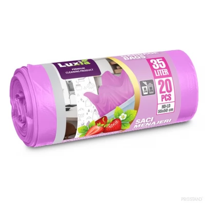 LUXIA Pungi p/u gunoi cu urechi 35 L 20 buc. cu aroma capsuni LUX-4015 /40 