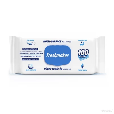 Servetele umede Freshmaker Multi-Surface 100 buc cu capac Albastru
