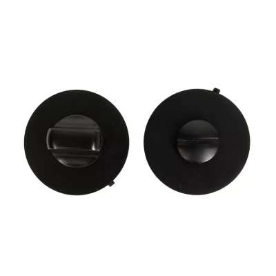 Rozeta cu blocator rotitor_Slim, baza rotunda, aluminiu, culoarea neagra