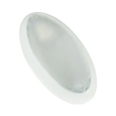 Corp de iluminat pentru bec LED 1xE27 oval transparent alb IP20 TERRA ISILDAR