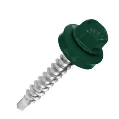 Surub autoforant p/u lemn RAL 6005, 4,8x55_20 buc.