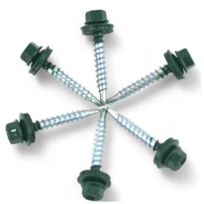 Surub autoforant p/u lemn RAL 6005, 4,8x55_20 buc.-thumb-3