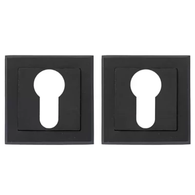 Rozeta pentru cilindru , patrata, aluminiu, culoarea nichel satinat