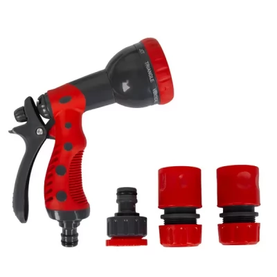 Set cu adaptoare si pistol p/u irigat 4 piese