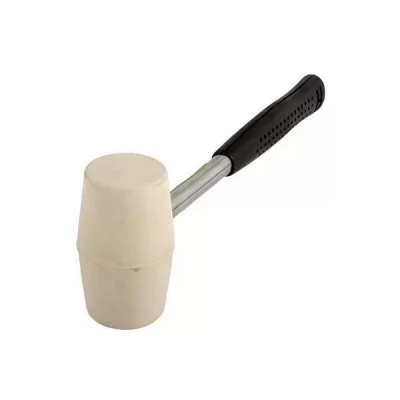 Ciocan din cauciuc alb 0.225 kg cu maner din metal 