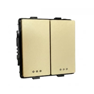 Intrerupator mecanic, GOLD, simplu, 2 clape / 16A / Caligate