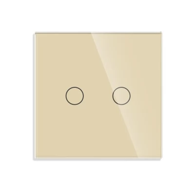 Intrerupator touch GOLD 2 clape, 2way/86x86mm/800w / CAP SCARĂ / Caligate-thumb-2