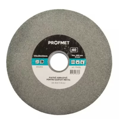 Piatra abraziva 175x20x32mm p/u slefuit metal, pentru polizor de banc