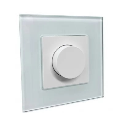Intrerupator ALB cu Variator Mecanic/Dimmer / 86x86mm / Caligate