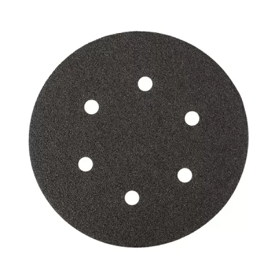 Disc abraziv cu prindere velcro 150mm P60 pe suport din tesatura cu 6 gauri