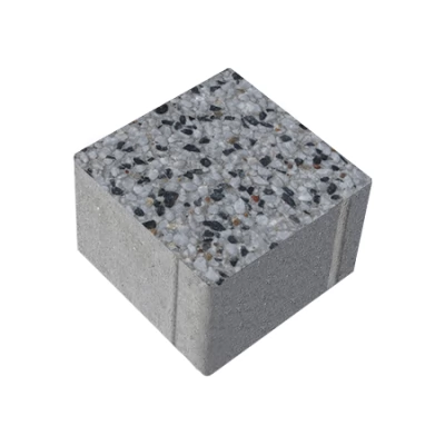 Pavaj presat cu suprafata de granit Patrat mic 10x10x4 Alb