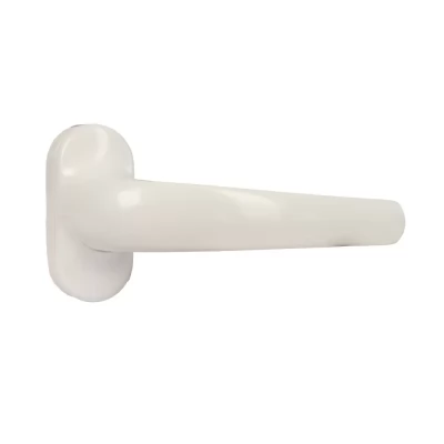 Maner p/u usi din PVC, cu rozeta pentru cilindru, aluminiu, culoarea alba