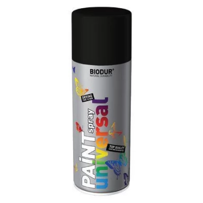 Spray vopsea BIODUR 9005 negru mat 400ml
