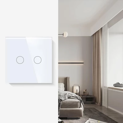 Intrerupator touch ALB 2 clape, 1way/86x86mm 3-300w / Caligate-thumb-3