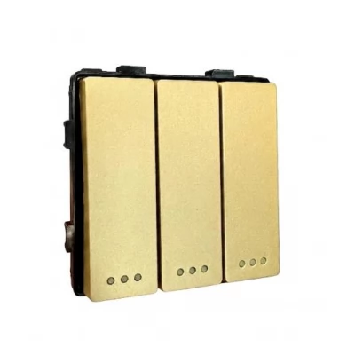 Intrerupator mecanic, GOLD, CAP SCARA, 3 clape / 16A / Caligate