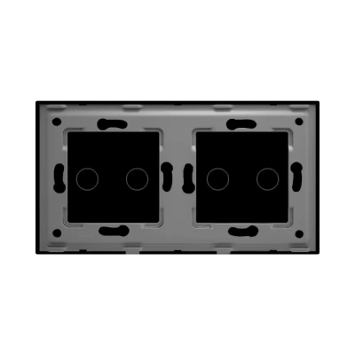 PANOU DIN STICLA touch NEGRU, 2 clape + 2 clape / 86x157mm / Caligate-thumb-4