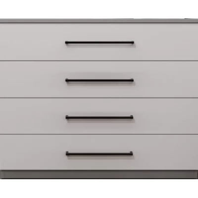 Comodă Bayro Serenity 1000x810x450 gri asfalt front gri