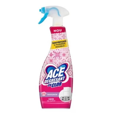 Ace ultra spray cu spuma trandafir 650ml