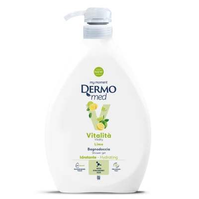 Dermomed Gel de dus Vitalita Lime cu dozator 1L 