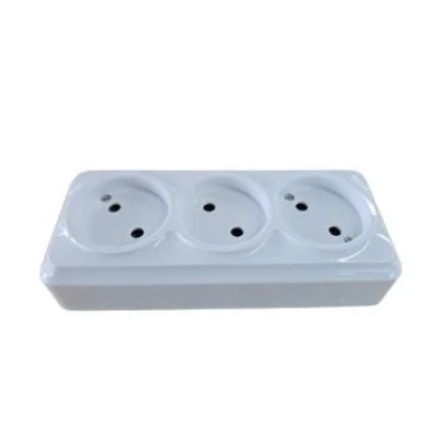 Bloc 3 prize 2P 10A alb SELENA 1000kW