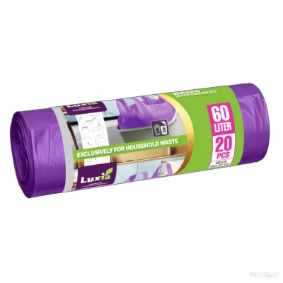 LUXIA Pungi p/u gunoi cu minere 60 L 20 buc. (mov) LUX-4019 /35 