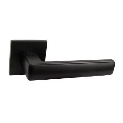 Maner pentru usa P17 Slim, p/u usi interne, aluminiu, baza patrata, culoarea neagra