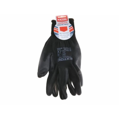 Mănuși de poliester, negre 10"-thumb-2