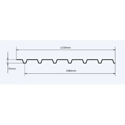Tigla metalica Kaskad / lucios 0.46mm(1,15/1,08)-thumb-3