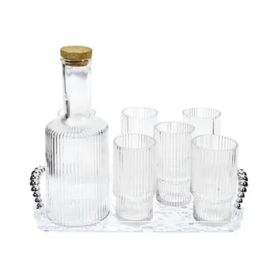 Set sticla pentru bauturi 1000ml + pahare pentru suc 6 buc/300ml /8 