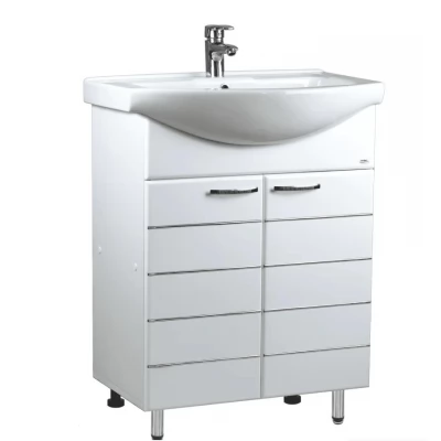 Dulap baie Modern alb basic cu 2 uși-600mm