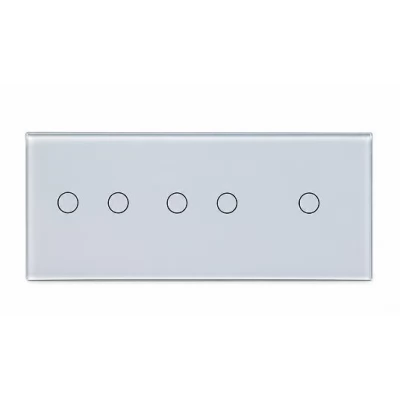 PANOU DIN STICLA touch ALB, 2 clape + 2 clape + 1 clapa / 86x228mm / Caligate