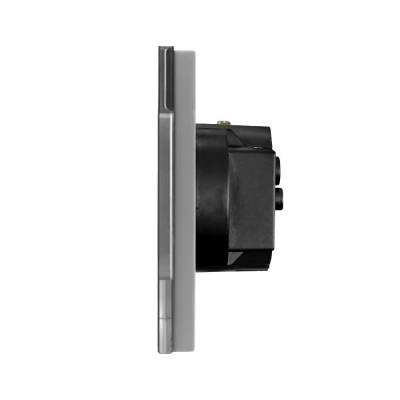 Intrerupator touch GRI, 1 clapa + 1 priza/ 1way/600w/86x157mm / Caligate-thumb-3