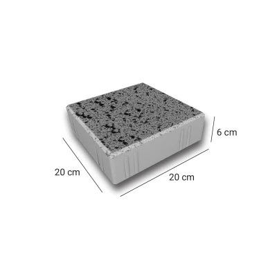 Pavaj simetric spalat 20x20x6 gri