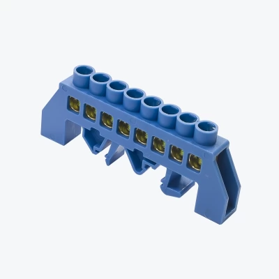 Bara N 6x9mm 8P izolata pe bara DIN albastra MegaWatt