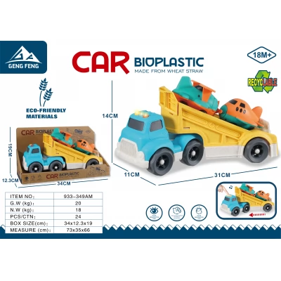 Set de joacă: Camion + 2 mașini din bioplastic (lumină/sunet) 933-341AM