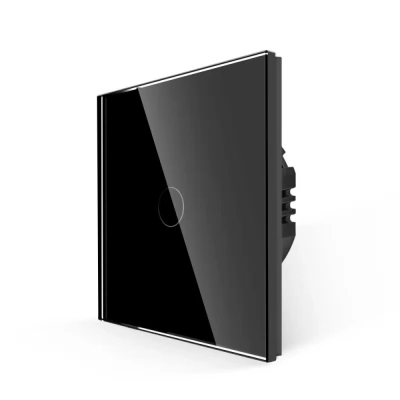 Intrerupator touch NEGRU 1 clapa, 1way/3-300w/86x86mm / Caligate