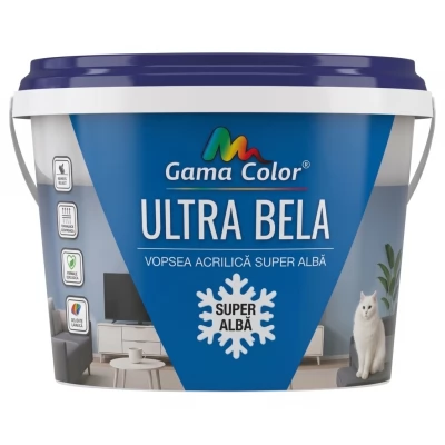 Vopsea acril "Ultra Bela" Gama Color Super Alba 1,3 kg 
