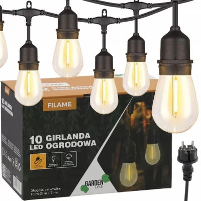 GHIRLANDA GRADINA 3M+7M 10BECURI 230V