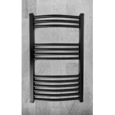 Uscător prosoape pe bază de apă Hirapan Black 500x800 otel negru