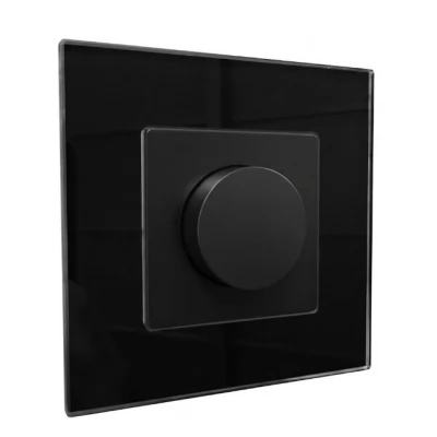 Intrerupator NEGRU cu Variator Mecanic/Dimmer / 86x86mm / Caligate